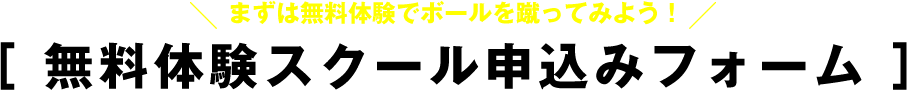 ［ 無料体験スクール申込みフォーム ］